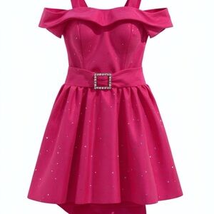 Revolution Fuchsia Glitter Kids Formal Dress